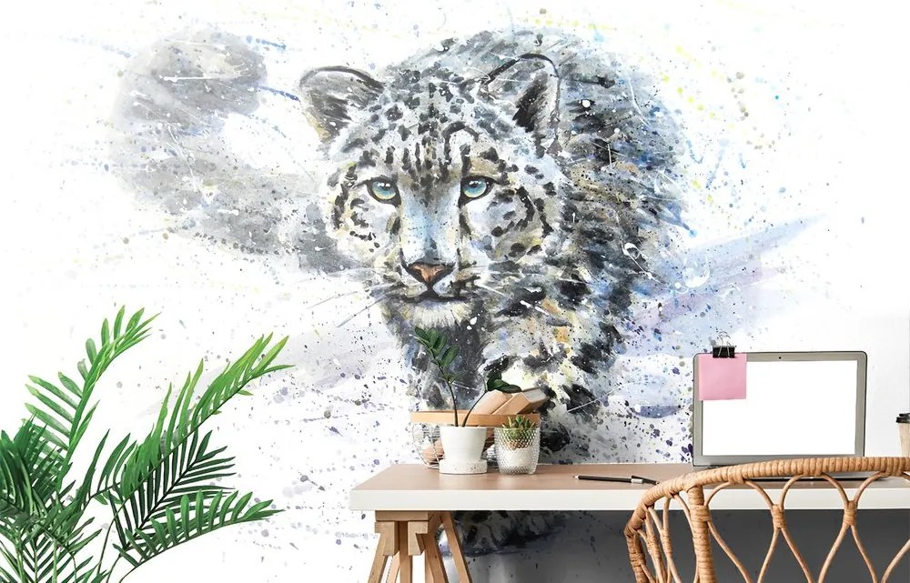 Carta da parati – Leopardo disegnato