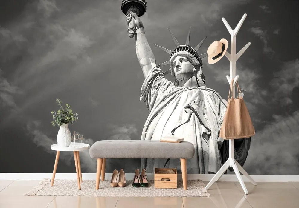 Carta da parati – Statua della Libertà in bianco e nero