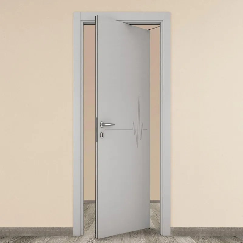 Porta rototraslante Heartbeat grigio L 70 x H 210 cm destra