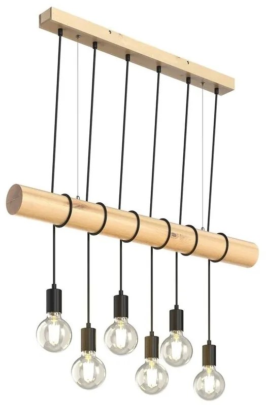 Lindby - Eviton 6 Lampada a Sospensione Wood Lindby