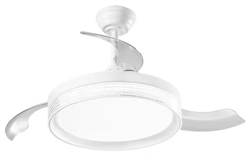 Ventilatore da soffitto Albatros bianco, Ø 106 cm, dimmerabile, INTEC IP00