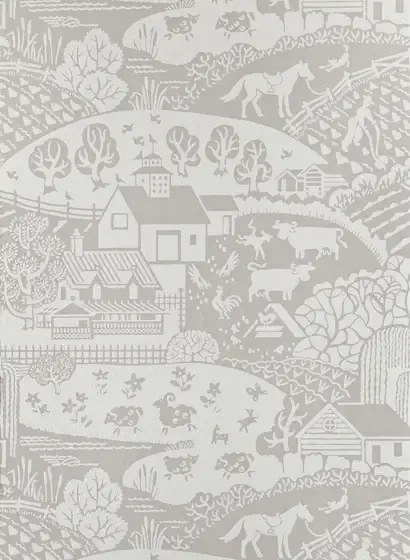 Tapete Gable von Farrow & Ball - Purbeck Stone/ Strong White