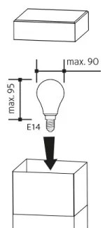 Lampada da esterno con presa GARD 1xE14/60W/230V SCHUKO IP44