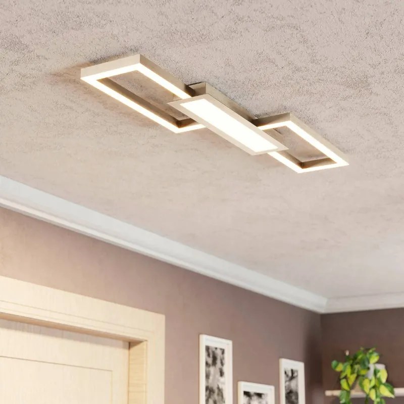 Plafoniera LED Monirote argento IP20 bianco naturale, 4450 lumen EGLO