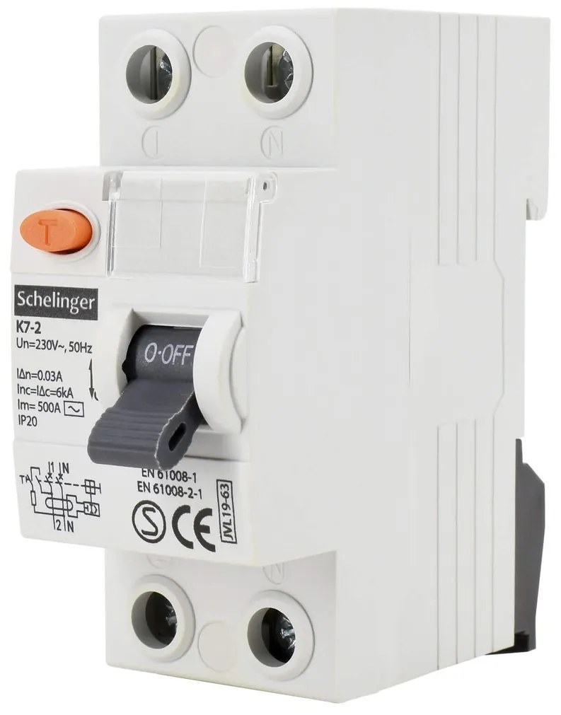 Interruttore Differenziale SCHELINGER 2P - 40A - 30mA - Tipo AC