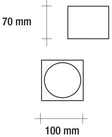 Vivida plafoniera led quadra bianca 7w 100x100