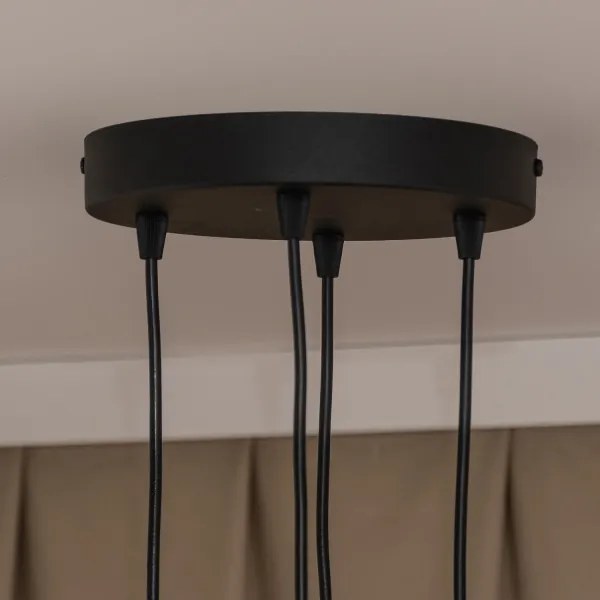 Lampadario a sospensione con cavo GAMBIT 4xGU10/10W/230V nero