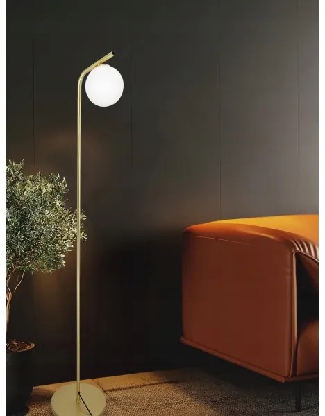Lampada da terra 1xE27/40W/230V oro/bianco