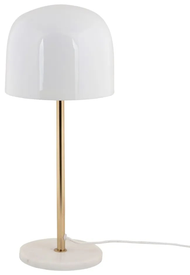 Lampada da tavolo bianca con paralume in metallo (altezza 50 cm) Manta - Leitmotiv