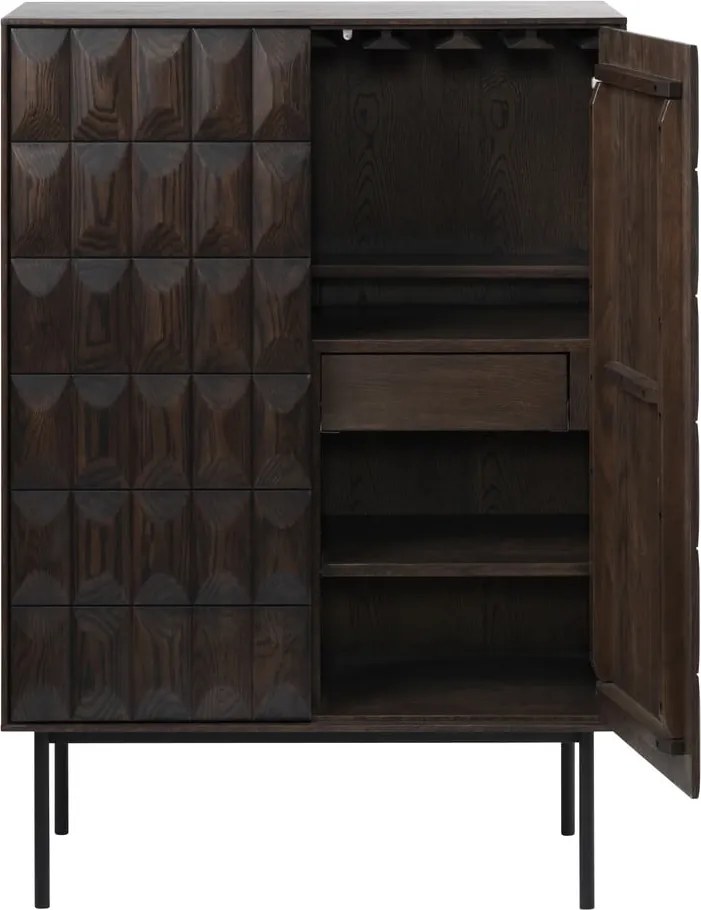 Mobile marrone scuro 90x130 cm Latina - Unique Furniture