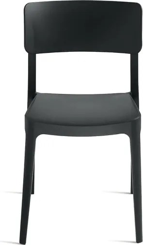 Sedia impilabile da giardino in polipropilene - FRA Antracite 2 pezzi