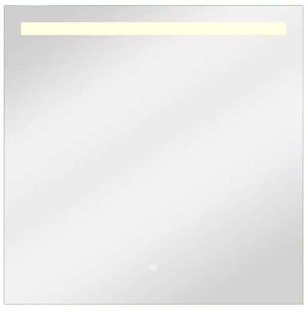 Specchio con illuminazione integrata bagno rettangolare SENSEA L 70 x H 70 x P 3 cm grigio / argento
