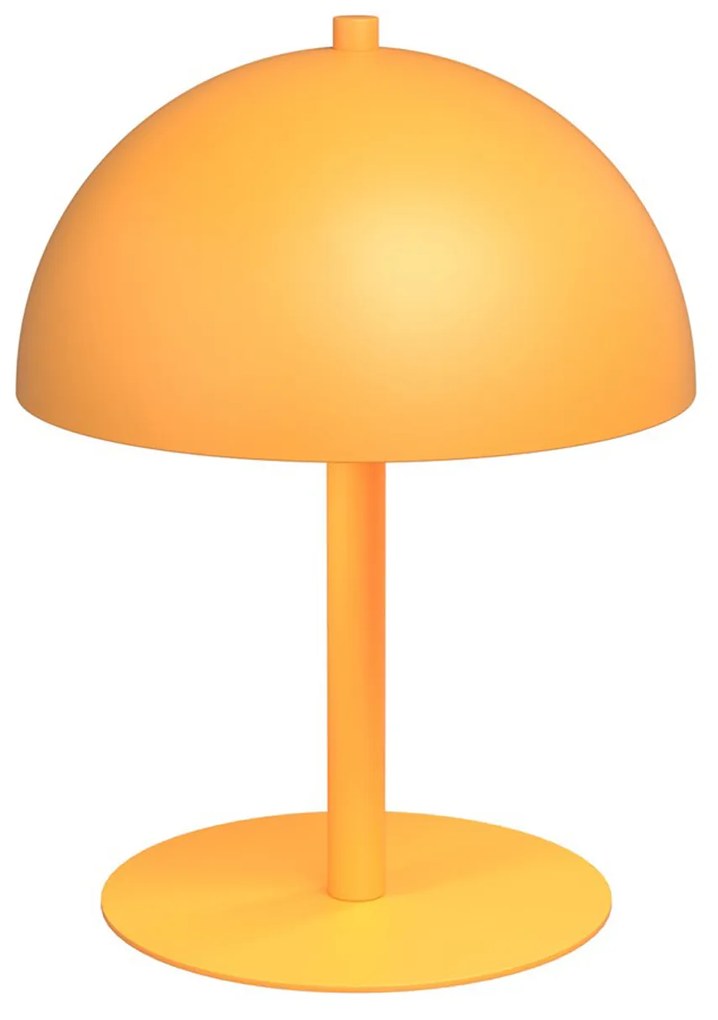 Lampada Da Tavolo Moderna Demetra Acciaio Arancione 2 Luci G9 Ip20