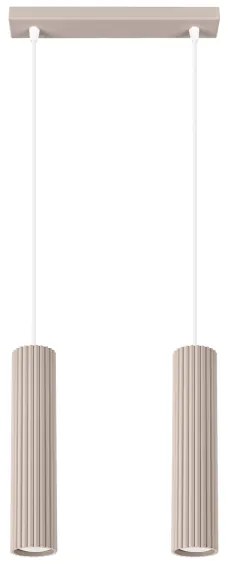 Brilagi - Lampadario a sospensione con filo CRESTO 2xGU10/10W/230V taupe