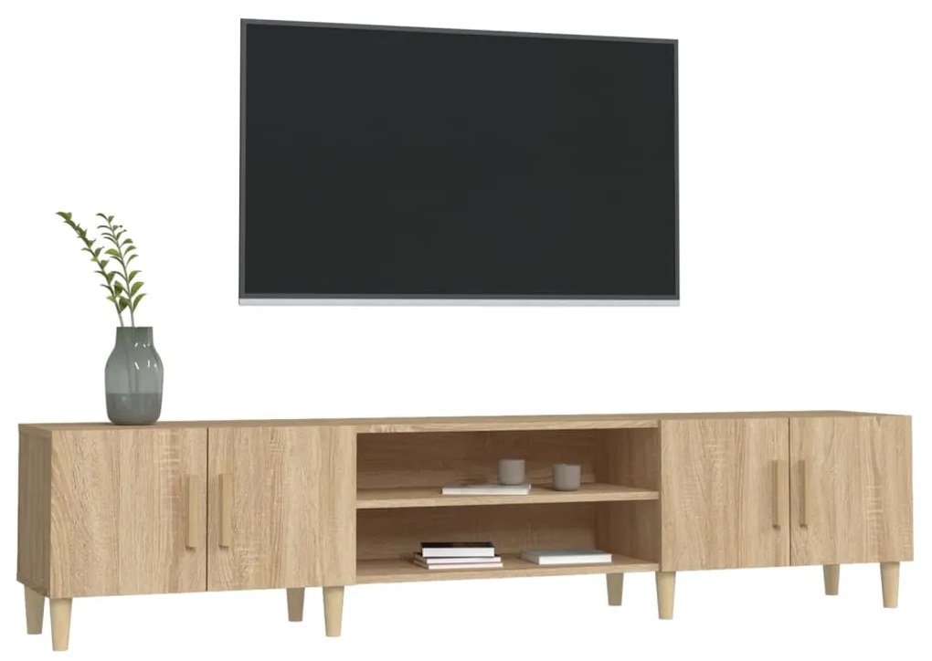 Mobile per tv rovere sonoma 180x31,5x40 cm in legno multistrato