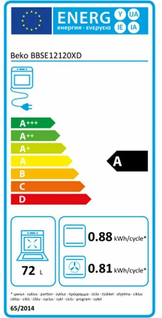 Forno Multifunzione BEKO BBSE12120XD 72 L