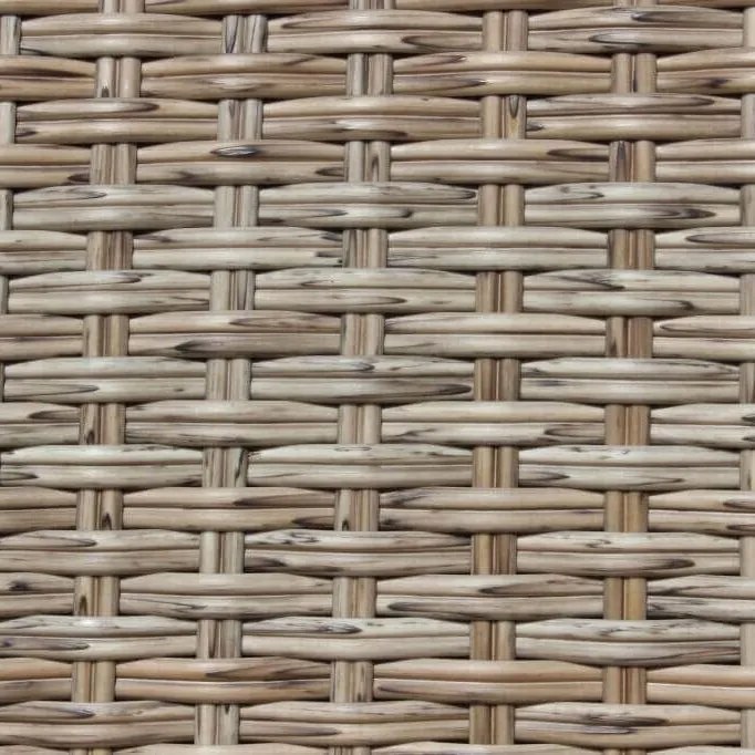 AXONA - tavolo intreccio in wicker vetro