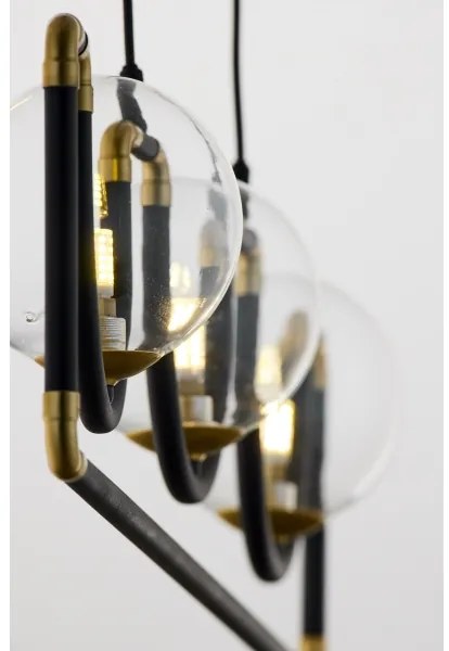 Jupiter 1990 - Lampadario a sospensione con filo HANZA 3xG9/10W/230V nero/oro