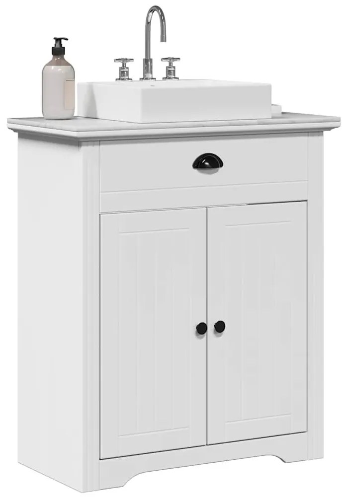 Mobile Lavabo Da Bagno Bodo Bianco 70x35x80 Cm /