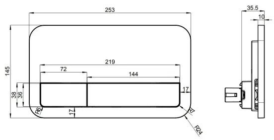 Villeroy & Boch 92249068 - Pulsante di scarico VICONNECT bianco