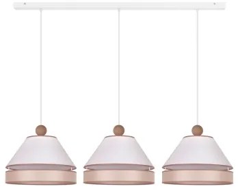 Duolla - Lampadario a sospensione con filo AVIGNON 3xE27/15W/230V bianco/beige
