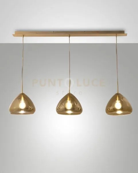 Glow sospensione ottone 3 luci 3667-48-118