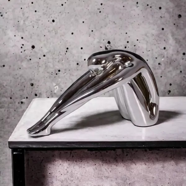 Decorazione da tavolo 31x21x17 cm resina/cromo lucido