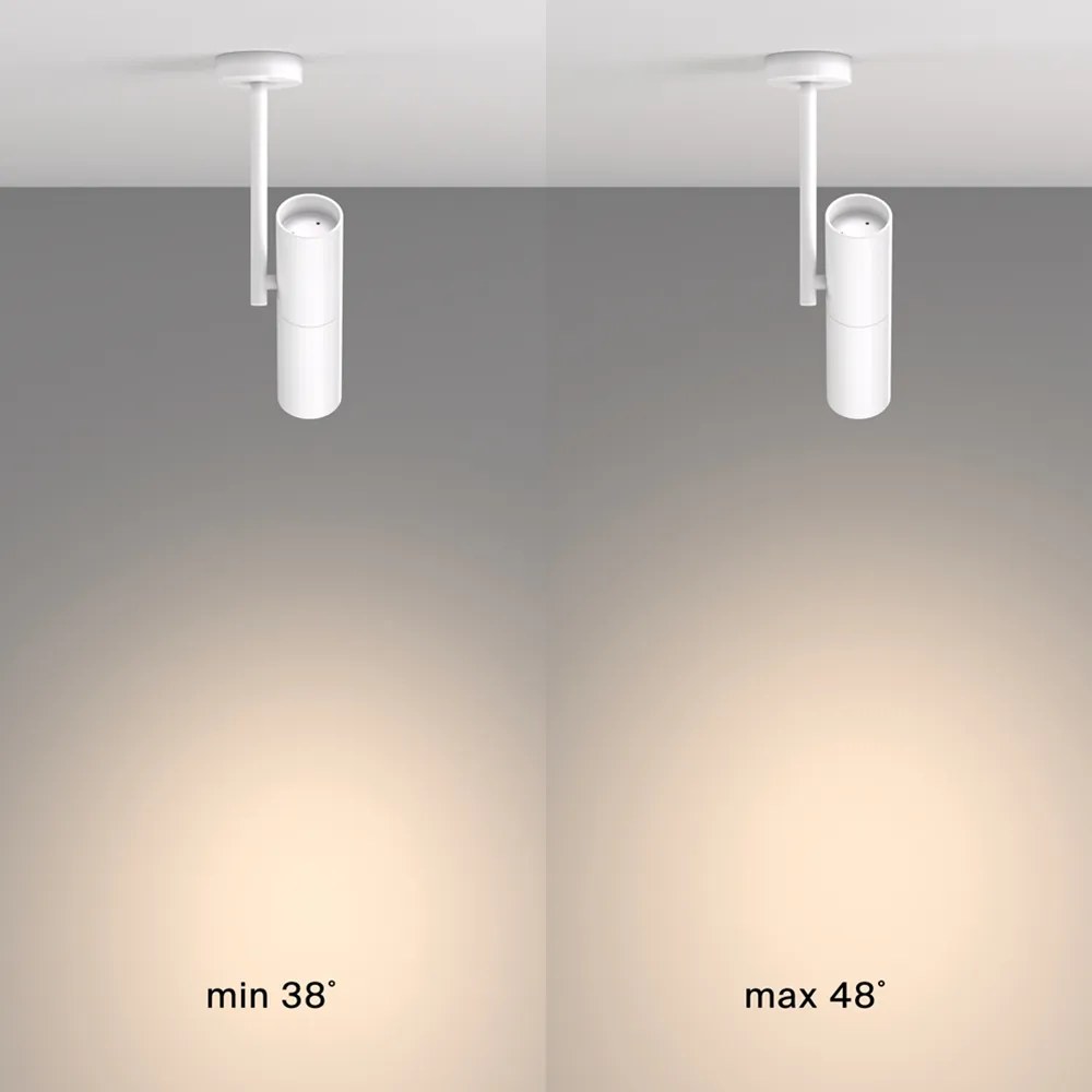 Lampadario A Sospensione Moderno Elti Alluminio Bianco 1 Luce Gu10 50W