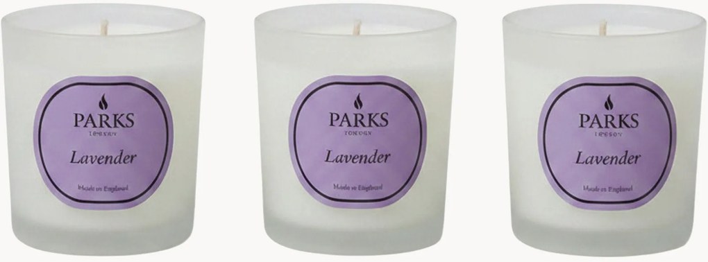 Set di 3 candele profumate fatte a mano Vintage Aromatherapy (lavanda, camomilla e muschio bianco)
