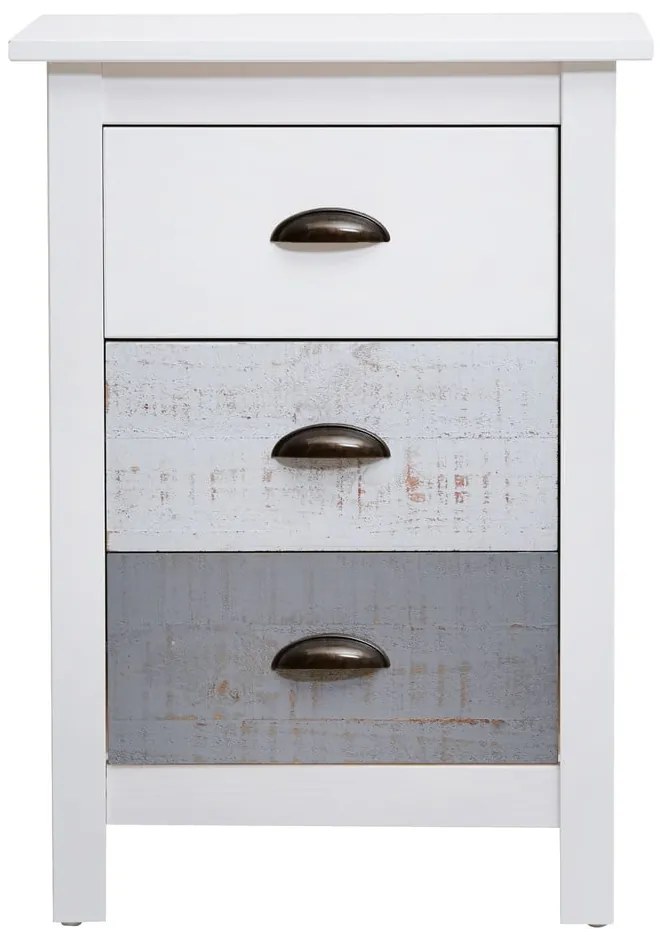 Comodino bianco e grigio Romantica - Marckeric