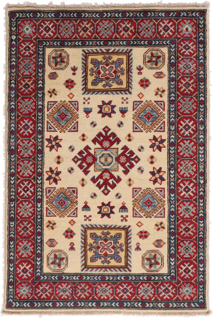 Kazak Tappeto 100x140 (Pakistan) Annodato A Mano