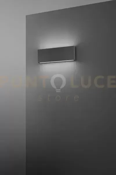 Pocket applique in alluminio antracite opaco led 24w cct 2700k 3200...