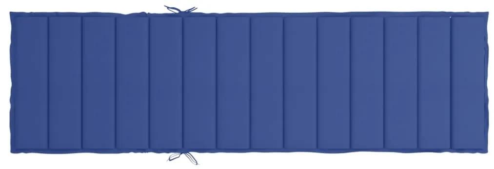 Cuscino per Lettino Blu Reale 200x60x3 cm in Tessuto Oxford