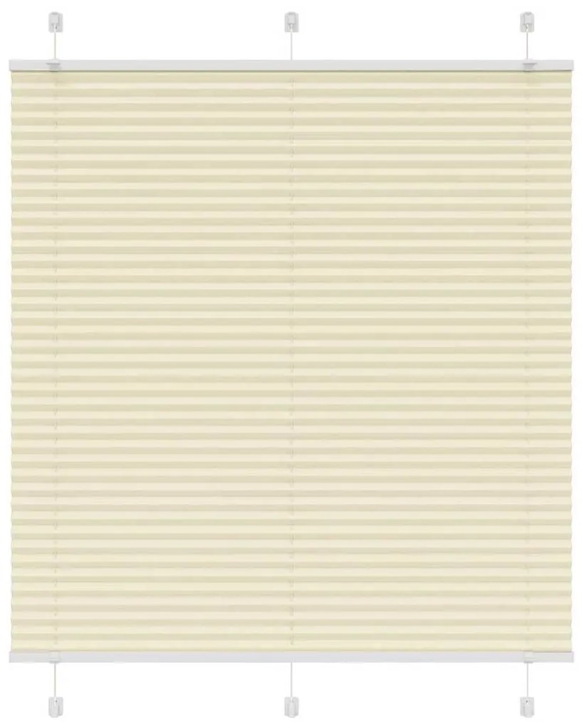Tenda Plissettata Crema 120x100 Cm Larghezza Tessuto 119,4 Cm /