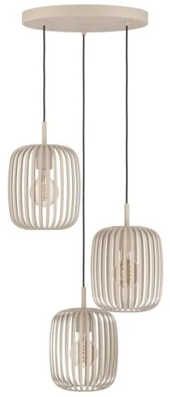 Eglo 900687 - Lampadario a sospensione con filo ROMAZZINA 3xE27/40W/230V beige