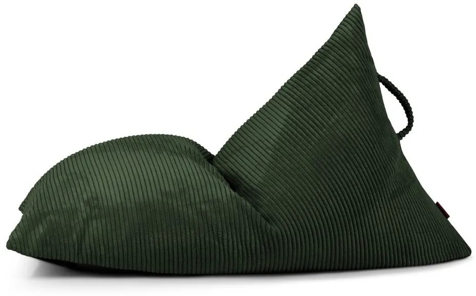 Pouf a sacco per bambini verde con rivestimento in velluto a coste Razzy – SLOWDOWN