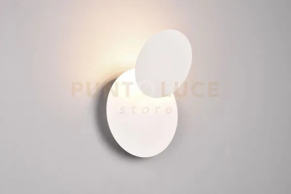 Mio applique led 6w 560lm, 3000k metallo bianco diffusore rotondo o...