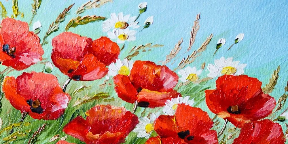Quadro su tela – Papaveri rossi nel campo