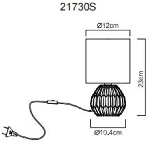 Globo 21730S - Lampada da tavolo SYLAS 1xE14/40W/230V nero