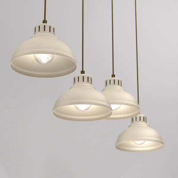 Lampadario a sospensione con filo SVEN 4xE27/15W/230V beige