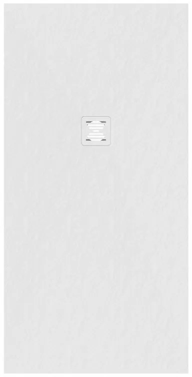Piatto doccia in carbonato di calcio Horus bianco L 80 x L 160 x H 27 cm opaco effetto marmo