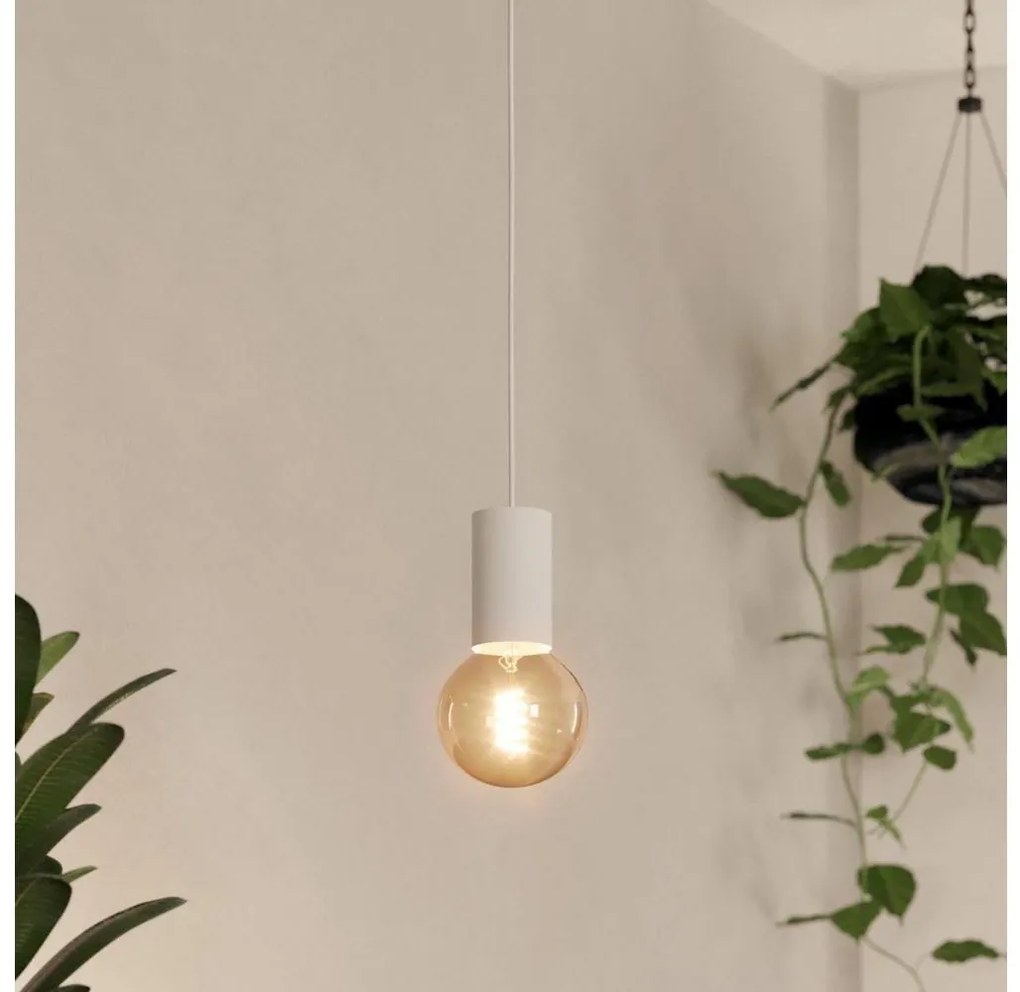 Eglo 900798 - Lampadario a sospensione con filo POZUETA 1xE27/40W/230V bianco