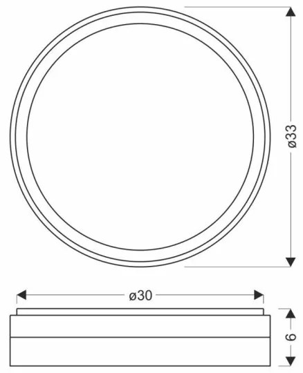 Plafoniera LED FLORIDA LED/18W/230V nero