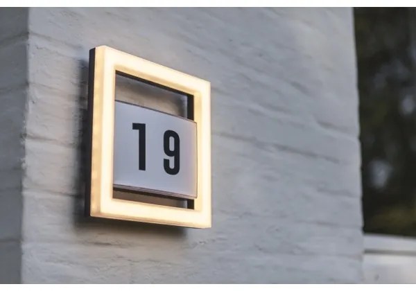 Numero civico a LED ALICE LED/13W/230V IP44 3000K antracite