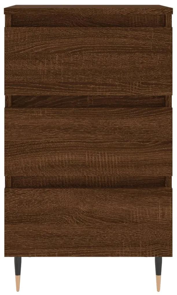 Comodino rovere marrone 40x35x69 cm in legno multistrato