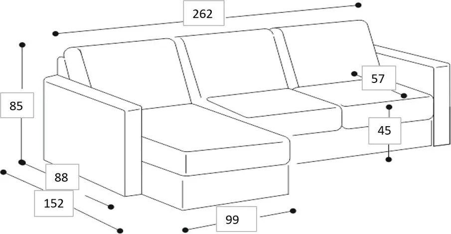 Divano angolare beige (con penisola a destra/con chaise lounge) con rivestimento in ciniglia Fabian – Scandic