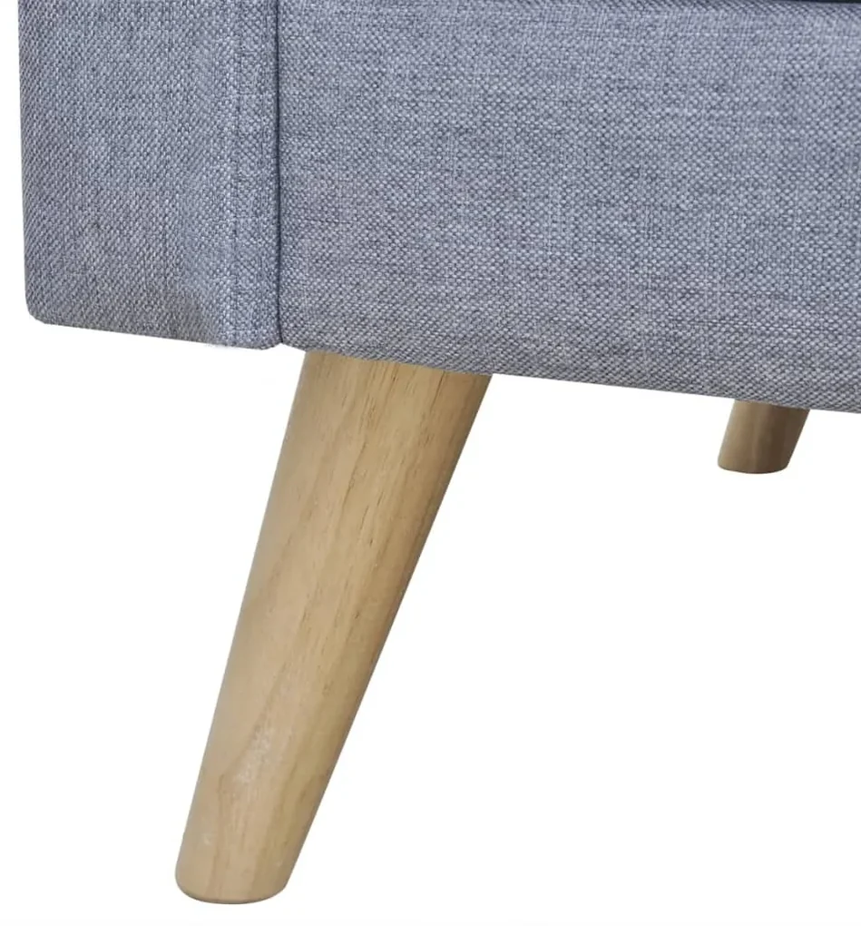 Set divani a 2 e a 3 posti in tessuto grigio chiaro