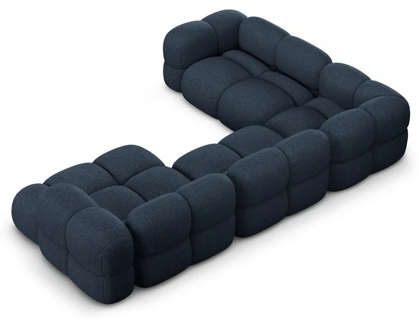 Divano angolare blu scuro (con penisola a sinistra/a U) Loretto – Cosmopolitan Design