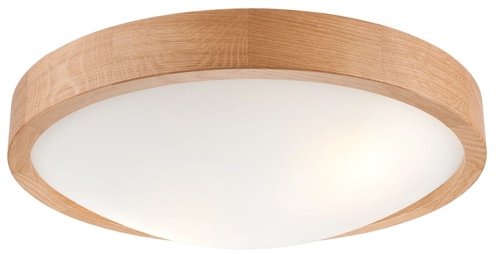 Lamkur - Anello  ceiling lamp  in natural oak and glass 37