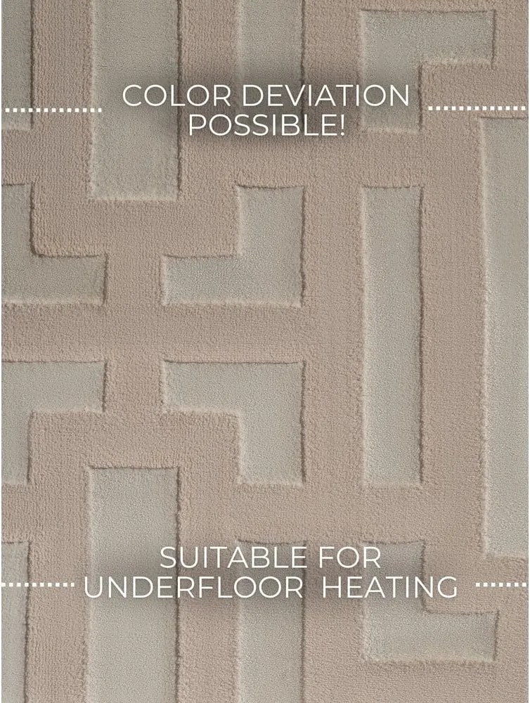 Passatoia beige 80x240 cm Perles Onyx – Elle Decoration